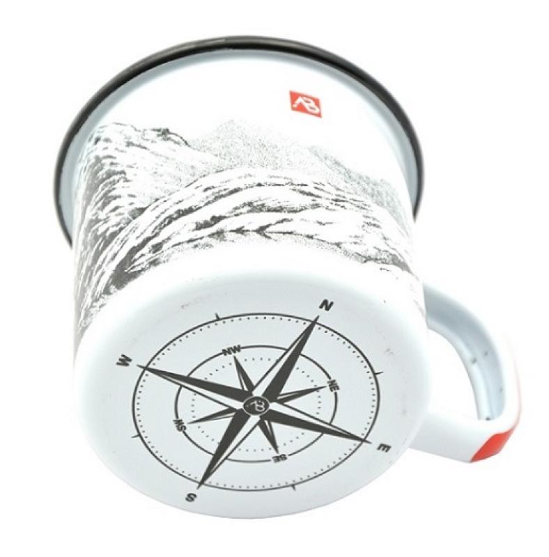 A. Blöchl Emaille Tasse mit Bergmotiv (450 ml)